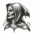 evil nun tattoo design idea