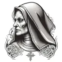 evil nun tattoo design idea