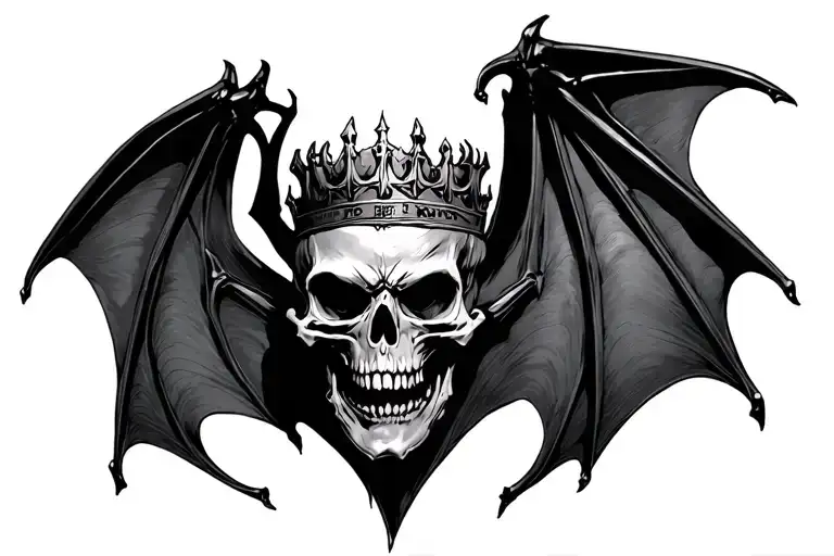 death bat avenged sevenfold hail to the king tattoo design idea