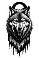 I want it to be a wolf as the principal and a background cliff, that symbolizes all nightmare, sleep paralysis or tattoo design idea