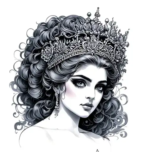 Black Queen tattoo design idea