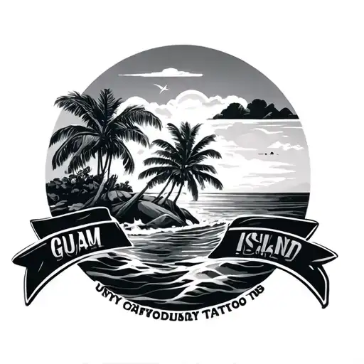 Guam island tattoo design idea