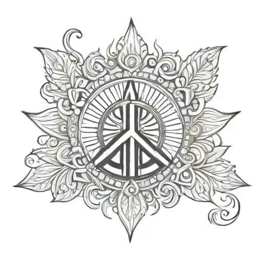 hindu,peace,never give up,millionaire,end is the new beginning  tattoo design idea