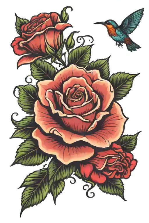 Mexican rose with the words relaxed tattoo design idea