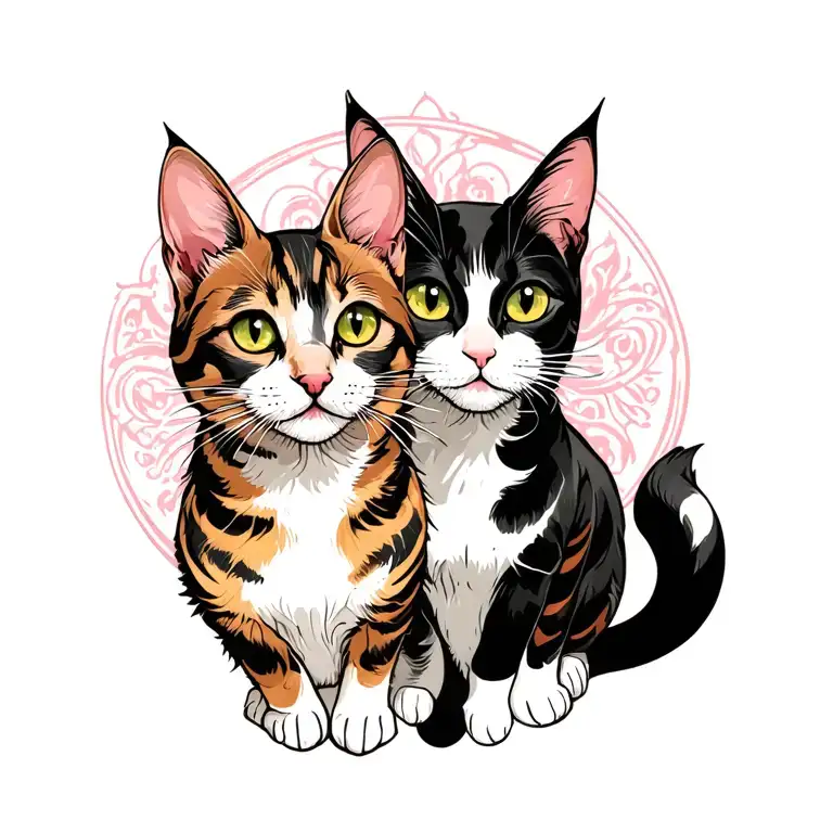 something lesbian but not to obvious tattoo representing cats tattoo design idea