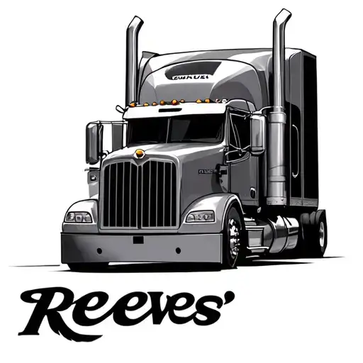"Reeves" 18 wheeler tattoo design idea