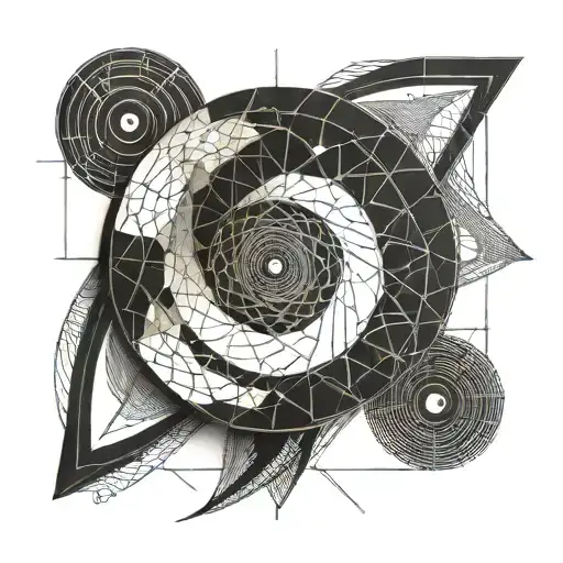 golden ratio spiral tattoo design idea