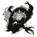 necromancy magic circle tattoo tattoo design idea