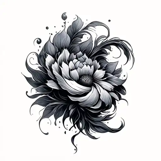 go with the flow tattoo design idea