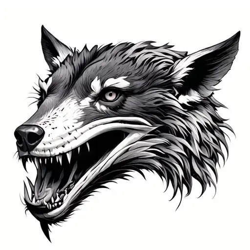 Throat dead animal tattoo design idea