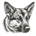 German Shepherd dog tattoo design idea