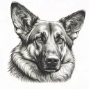 German Shepherd dog tattoo design idea
