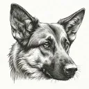 German Shepherd dog tattoo design idea