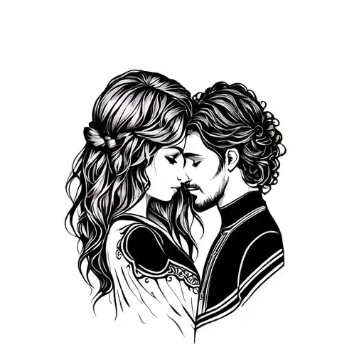 Link between father and daughter tattoo design idea