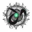 infinity thistle dad memorial tattoo design idea