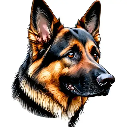 German Shepherd tattoo design idea