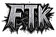 "FTK " script tattoo design idea