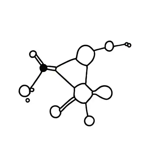 dopamine molecular structure tattoo design idea