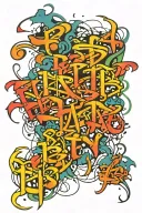 ghetto writing tattoo design idea