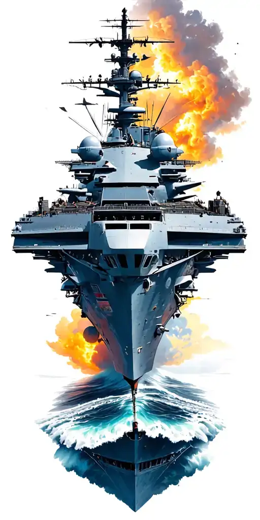 Aircraft Carrier tattoo design idea
