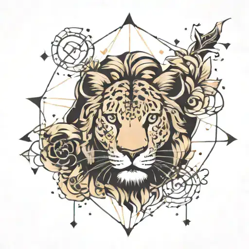 leo constellation tattoo design idea