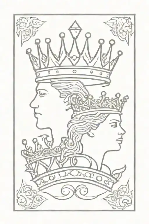 king queen tattoo design idea