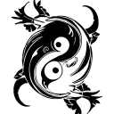 mew pokemon yin and yang symbol tattoo design idea