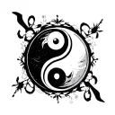 mew pokemon yin and yang symbol tattoo design idea