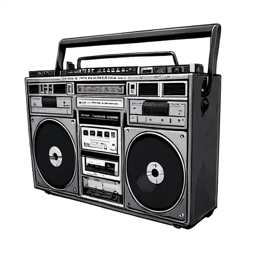 Boombox tattoo design idea