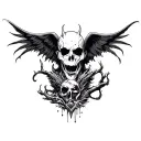 Heaven Vs Hell tattoo design idea