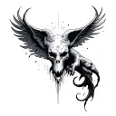 Heaven Vs Hell tattoo design idea