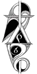 Sigil With A Triangle And 6 And 9 In The Middle Of The Triangle tattoo design idea