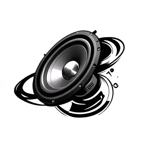 subwoofer tattoo design idea