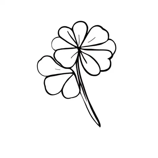 5 leaf clover tattoo design idea