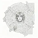 Labyrinth tattoo design idea