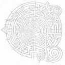 Labyrinth tattoo design idea