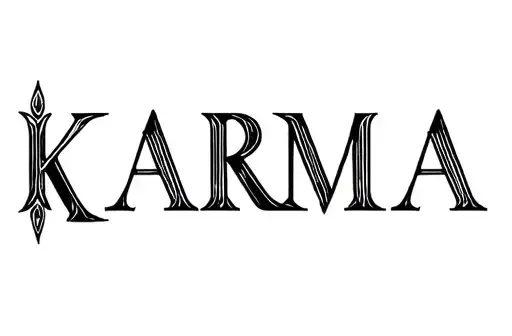 "Karma" tattoo design idea