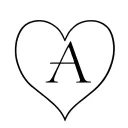Heart with Initial A minimalist tattoo tattoo design idea