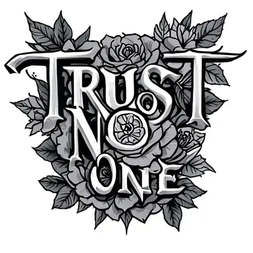 trust no one  tattoo design idea
