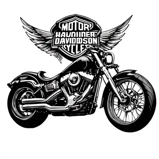 Harley Davidson logo tattoo design idea