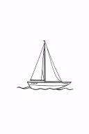 even keel sailboat tattoo design idea