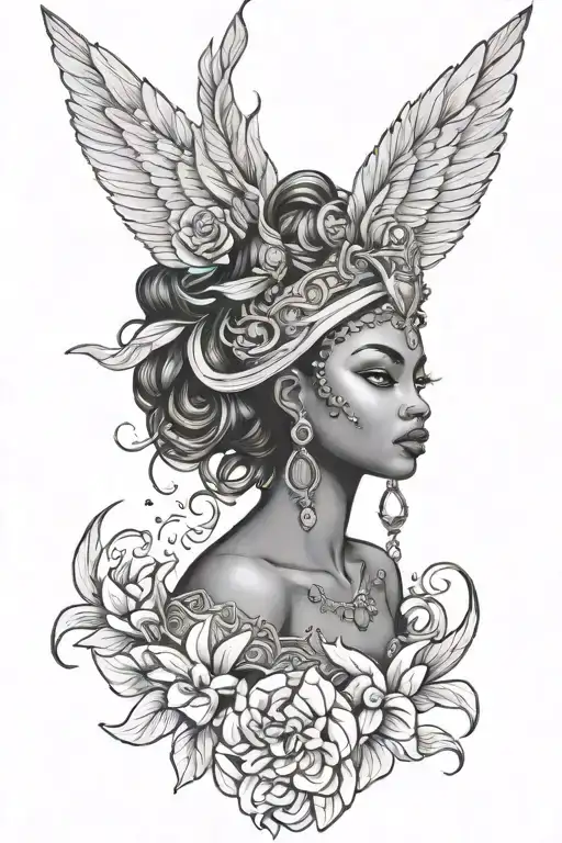 Oshun tattoo design idea
