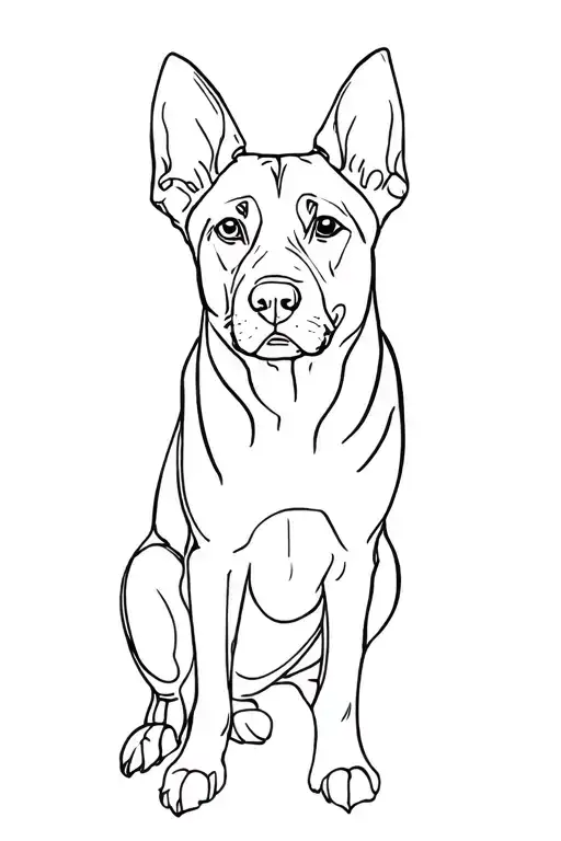 Belgian Malinois tattoo design idea