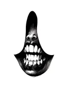 vampire teeth tattoo design idea