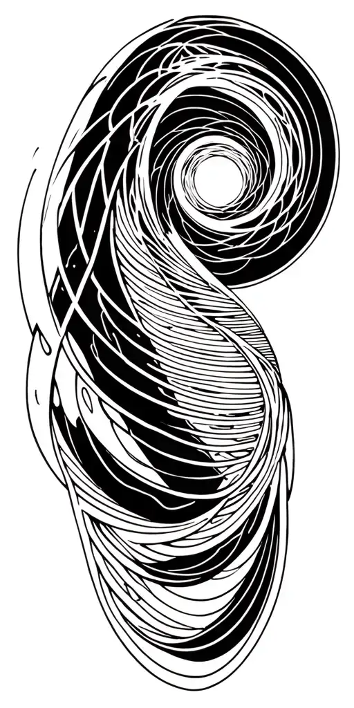 fibonacci spiral tattoo design idea