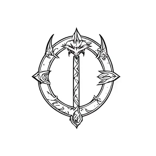 Blessed sign of the Gargoyle tattoo design idea