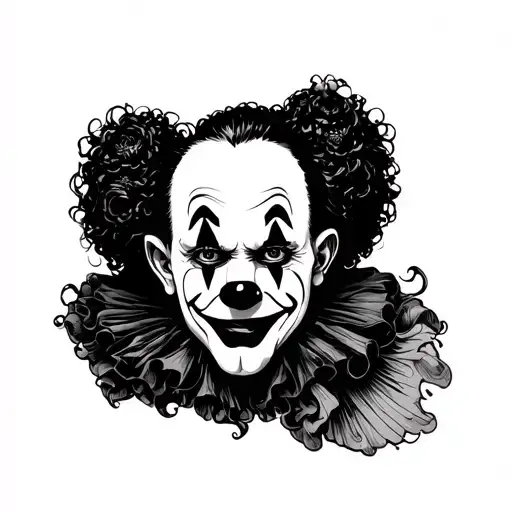 clown tattoo design idea