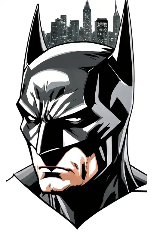 Batman dc Gotham city tattoo design idea