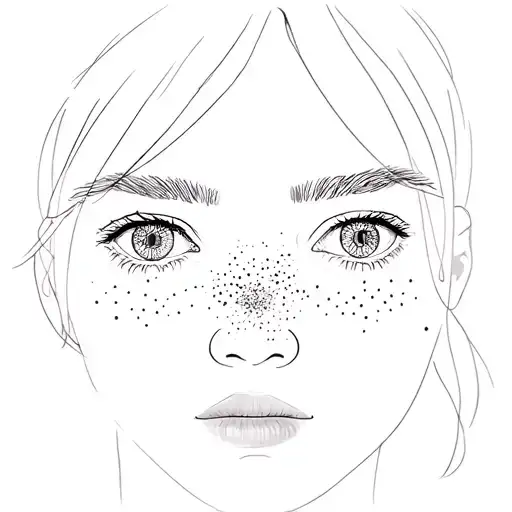 a tatoo design for my boyfriend with your eyes and freckles tattoo design idea