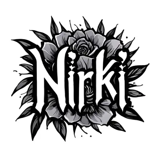 10.23.03 Nikki name tattoo design idea